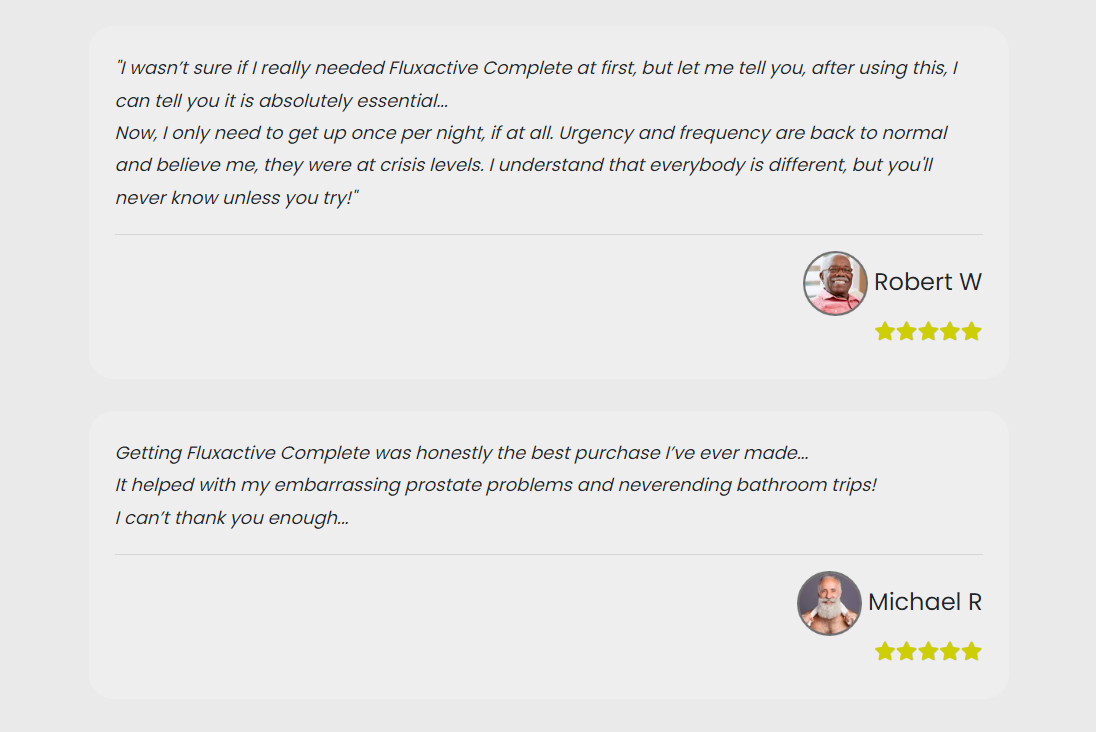 Fluxactive Customer Reviews